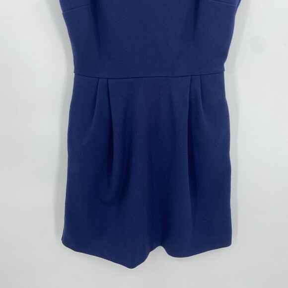 MADEWELL Navy Blue Verse Ponte Fit & Flare Pocket Sleeveless Mini Dress Size XS - Picture 3 of 9
